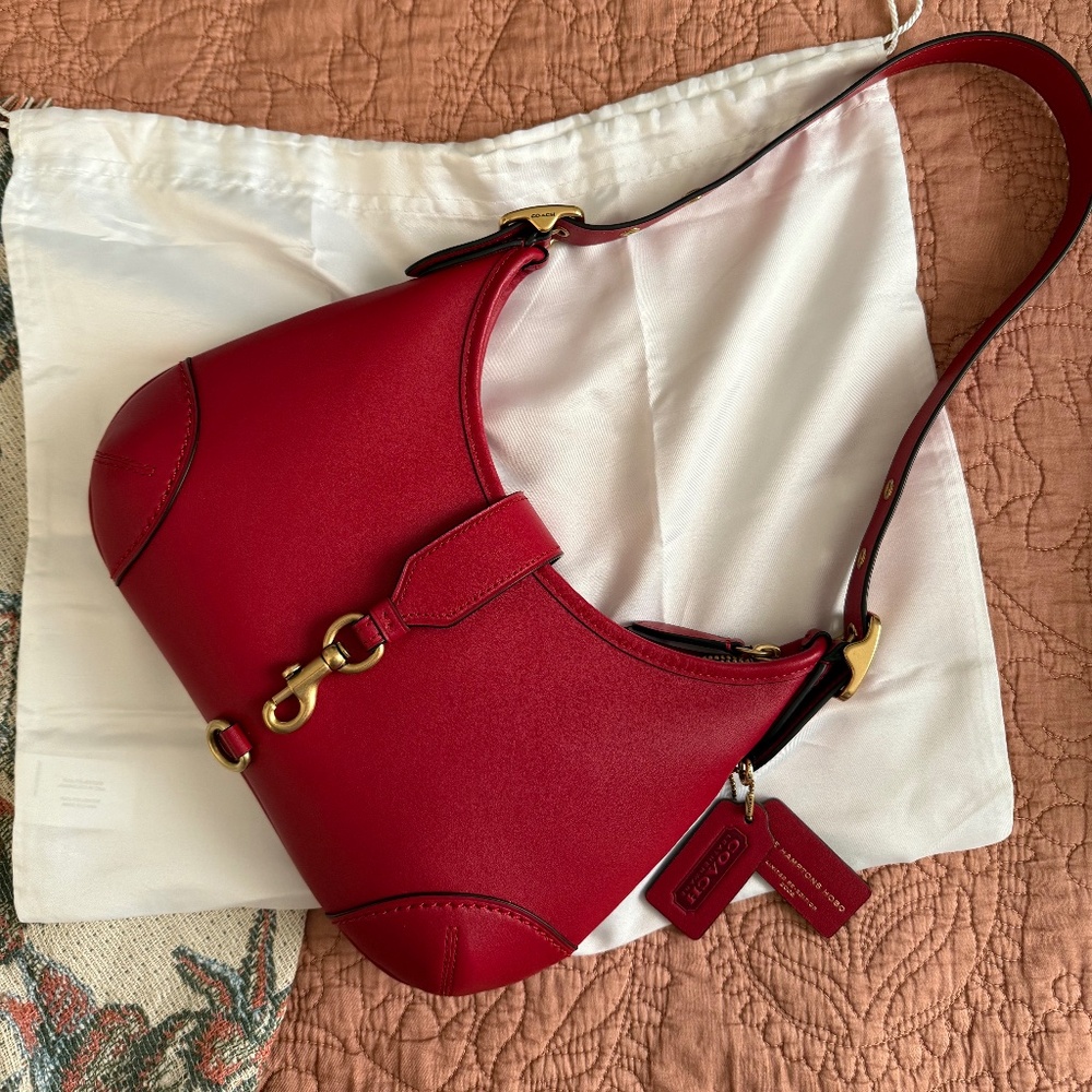 Coach Hamptons Hobo Bag in Ruby
